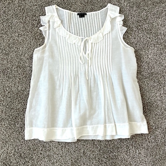 THEORY Cotton Silk Sleeveless Top | Size M - Picture 1 of 8
